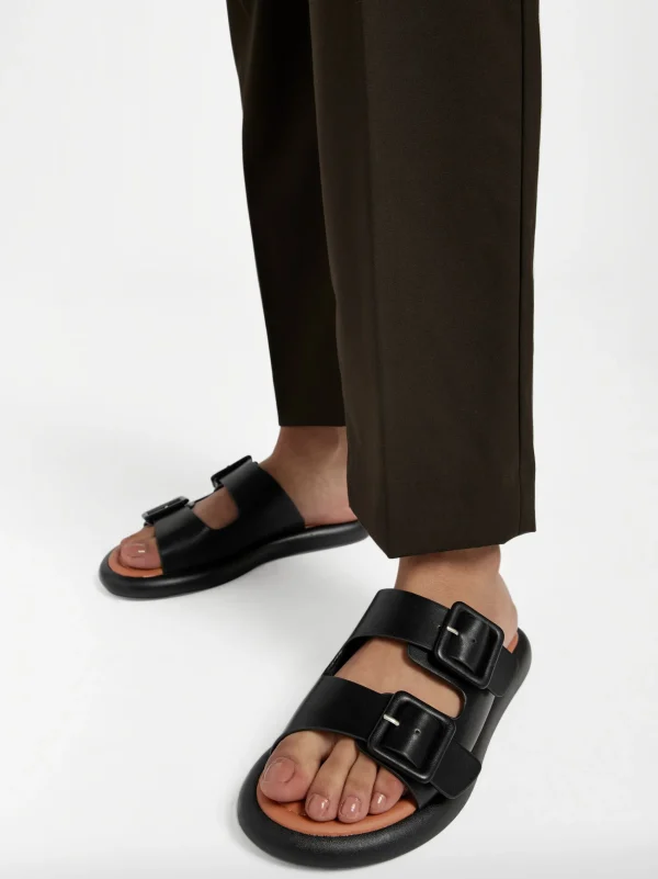 Outlet Catwalk Ciabatta aperta dietro Nero