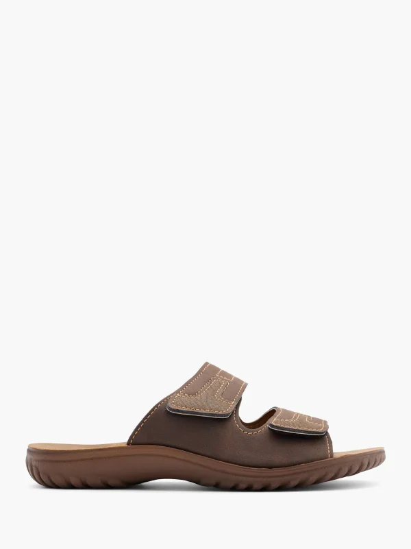 Outlet Memphis One Ciabatta aperta dietro Marrone