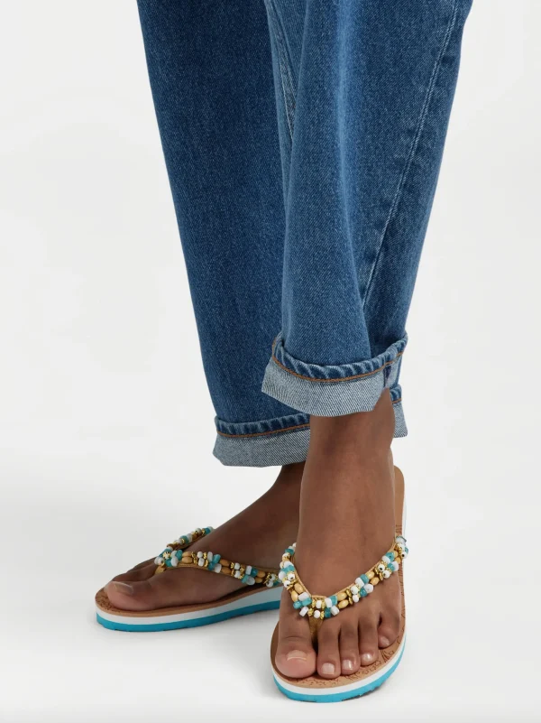 Fashion Blue Fin Infradito Beige