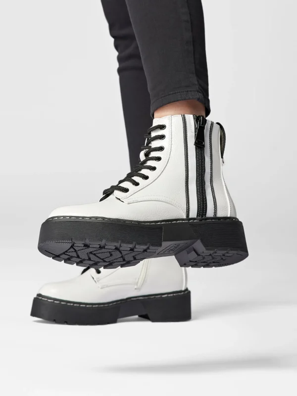 New TOM TAILOR Stivale allacciato Bianco